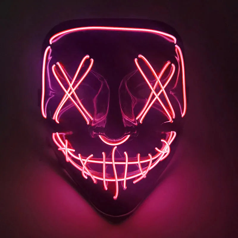 Masque néon d'Halloween Cosmask, Masque à LED, Masque de fête lumineux