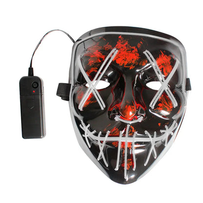 Masque néon d'Halloween Cosmask, Masque à LED, Masque de fête lumineux