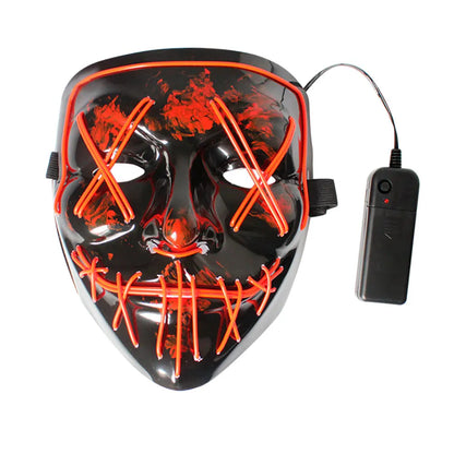 Masque néon d'Halloween Cosmask, Masque à LED, Masque de fête lumineux