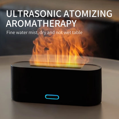 Diffuser portable 3en1 3D, Humidificateur à flamme, Aromathérapie Diffuser