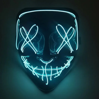 Masque néon d'Halloween Cosmask, Masque à LED, Masque de fête lumineux