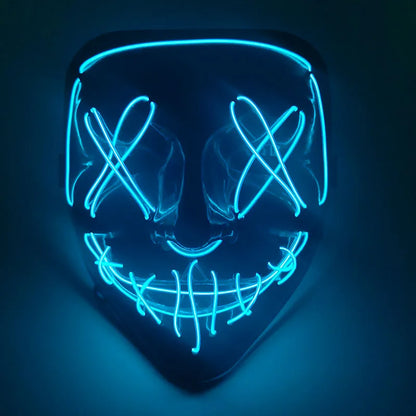 Masque néon d'Halloween Cosmask, Masque à LED, Masque de fête lumineux