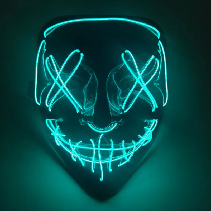 Masque néon d'Halloween Cosmask, Masque à LED, Masque de fête lumineux