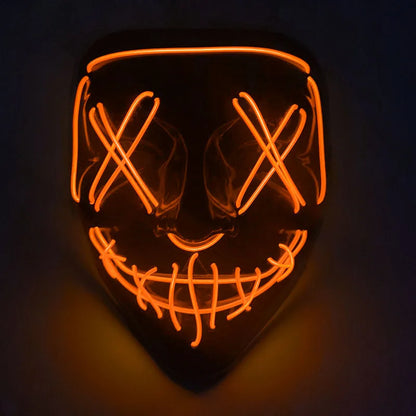 Masque néon d'Halloween Cosmask, Masque à LED, Masque de fête lumineux