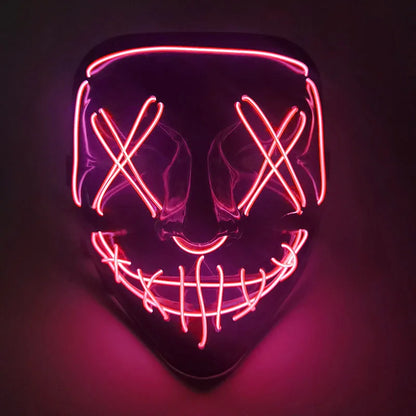 Masque néon d'Halloween Cosmask, Masque à LED, Masque de fête lumineux