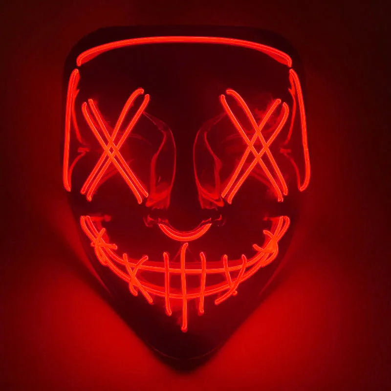 Masque néon d'Halloween Cosmask, Masque à LED, Masque de fête lumineux