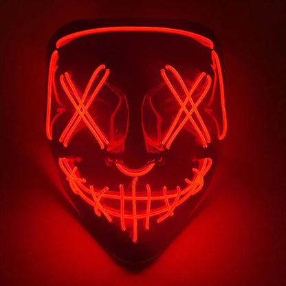 Masque néon d'Halloween Cosmask, Masque à LED, Masque de fête lumineux