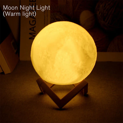 Lampe à LED lumière de lune, Lumière de galaxie, nuit de lune