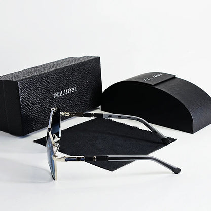 Lunettes de soleil polarisées Policer de marque de luxe pour hommes, lunettes de soleil classiques, lunettes de pilote de haute qualité, protection UV 400 6321