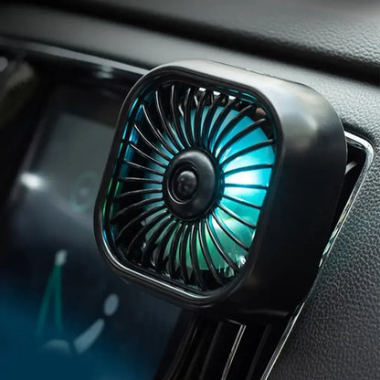 Mini ventilateur de voiture - Refroidissement rapide, économe en énergie, alimenté par USB - Portable, couleurs vives, installation facile