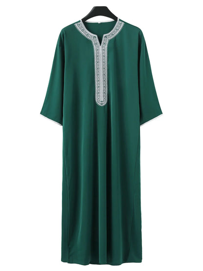 2025 Vêtements musulmans traditionnels pour hommes Eid Moyen-Orient Jubba Thobe Hommes Thobe Robes musulmanes arabes à manches courtes Cadeau pour mari