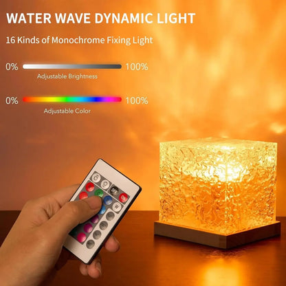 Projecteur de vagues océaniques 16 couleurs, lampe de nuit Aurora Glow pour la maison, le bureau, le bar, le restaurant, projecteur sous-marin, veilleuse