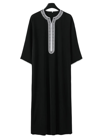 2025 Vêtements musulmans traditionnels pour hommes Eid Moyen-Orient Jubba Thobe Hommes Thobe Robes musulmanes arabes à manches courtes Cadeau pour mari