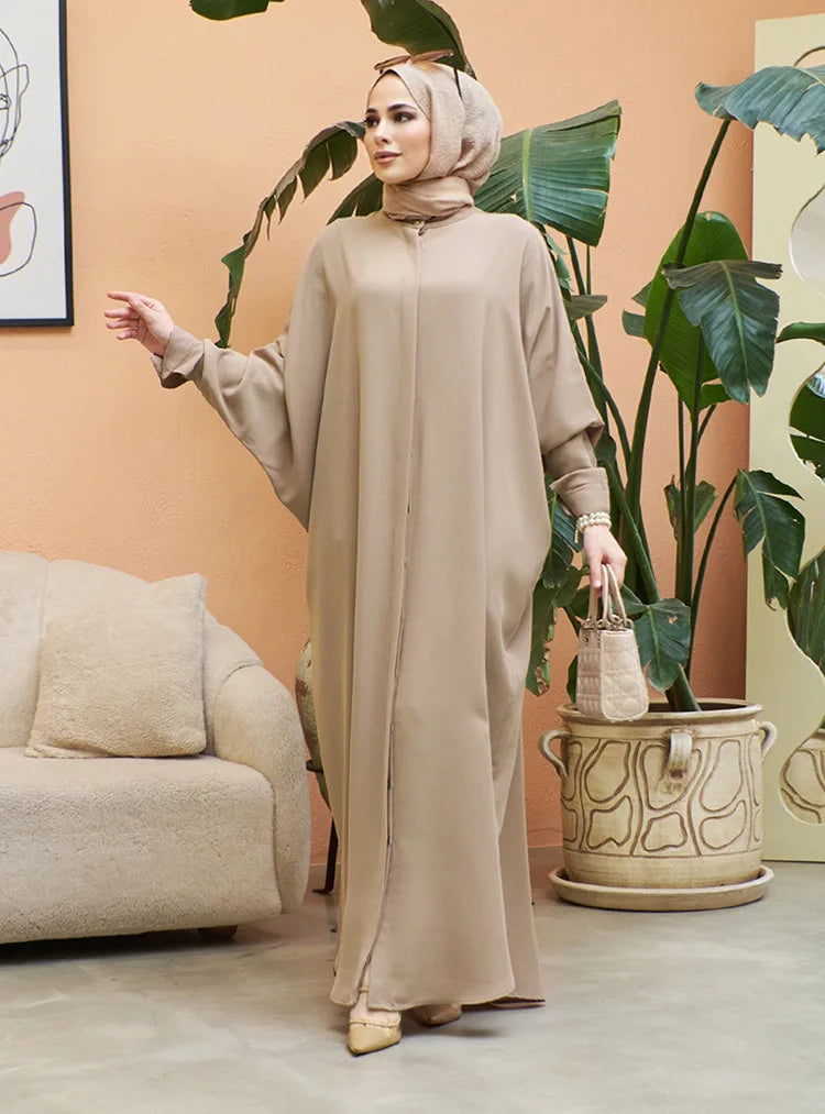 Abaya musulmane de l'Aïd pour femmes, robe de prière élégante fendue, caftan marocain, robes de fête arabes saoudiennes, caftan, abayas du Ramadan