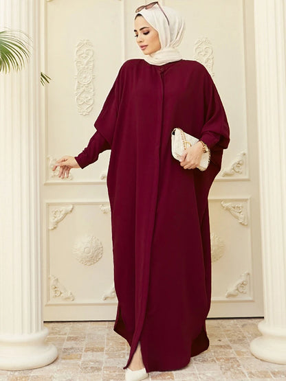 Abaya musulmane de l'Aïd pour femmes, robe de prière élégante fendue, caftan marocain, robes de fête arabes saoudiennes, caftan, abayas du Ramadan