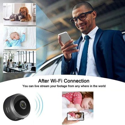 Mini caméra WiFi sans fil, enregistreur vidéo et vocal, surveillance de sécurité, maison intelligente pour nourrissons et animaux domestiques