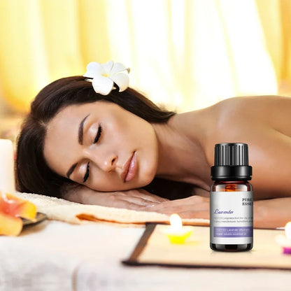 Huiles essentielles pour diffuseur, humidificateur d'huiles essentielles d'aromathérapie, 6 parfums : lavande, arbre à thé, romarin, citronnelle et orange