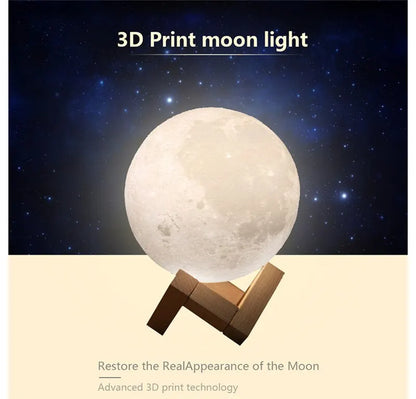 Lampe à LED lumière de lune, Lumière de galaxie, nuit de lune