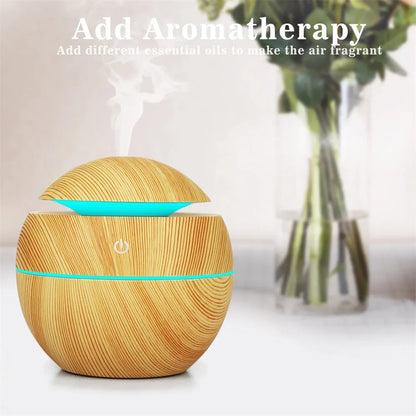 Humidificateur d'air électrique, diffuseur d'arômes en bois, humidificateur d'air ultrasonique, huile essentielle, aromathérapie, brumisateur frais pour chambre à coucher