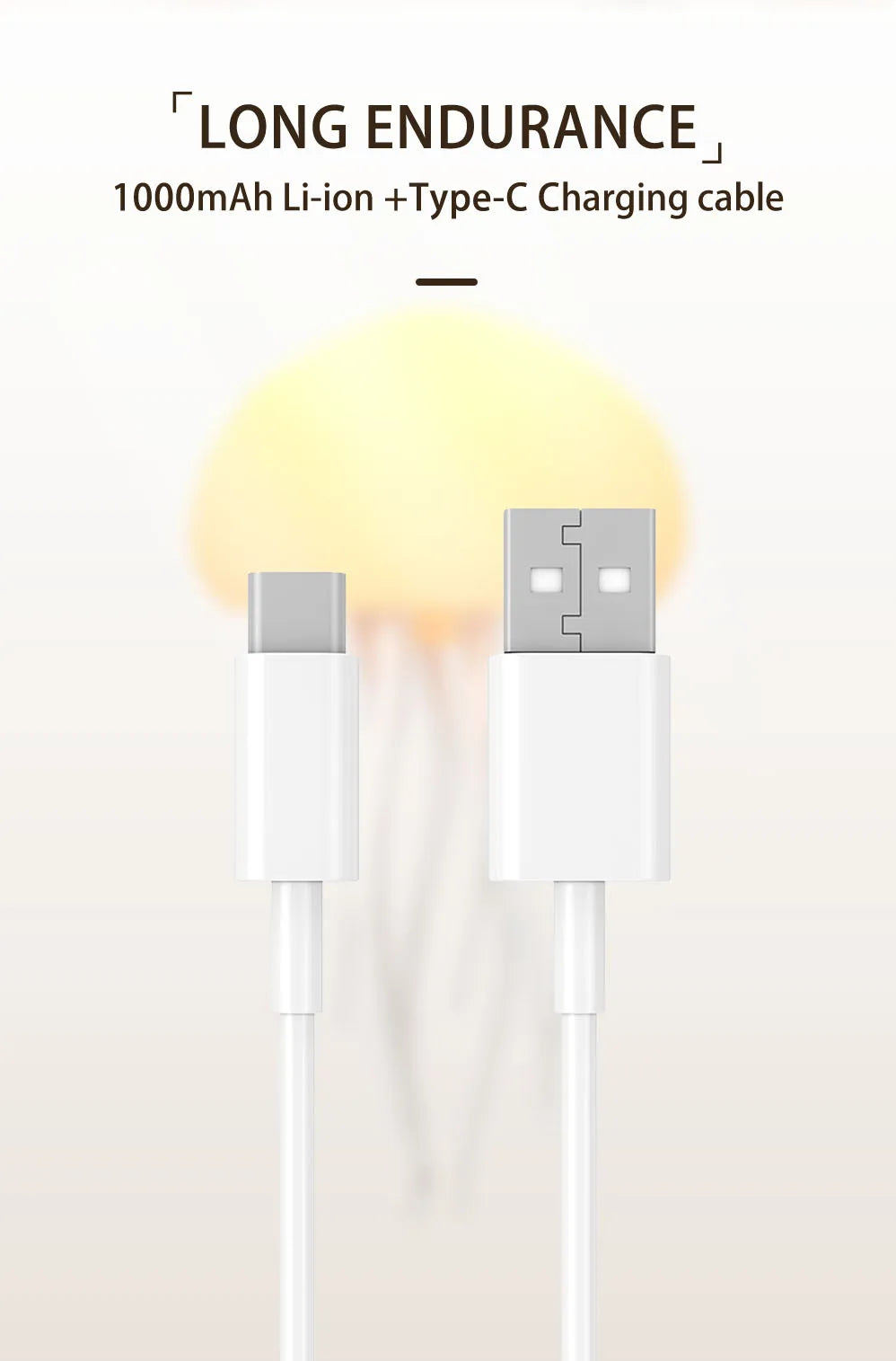 Lampe de table moderne méduse USB rechargeable, Ajustable RGB lumière de nuit, LED méduse changeant de couleur avec base Décoration de chambre