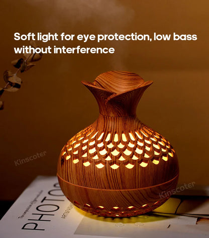 Humidificateur en grain de bois 300ml, Aroma Diffuser Atomizer USB