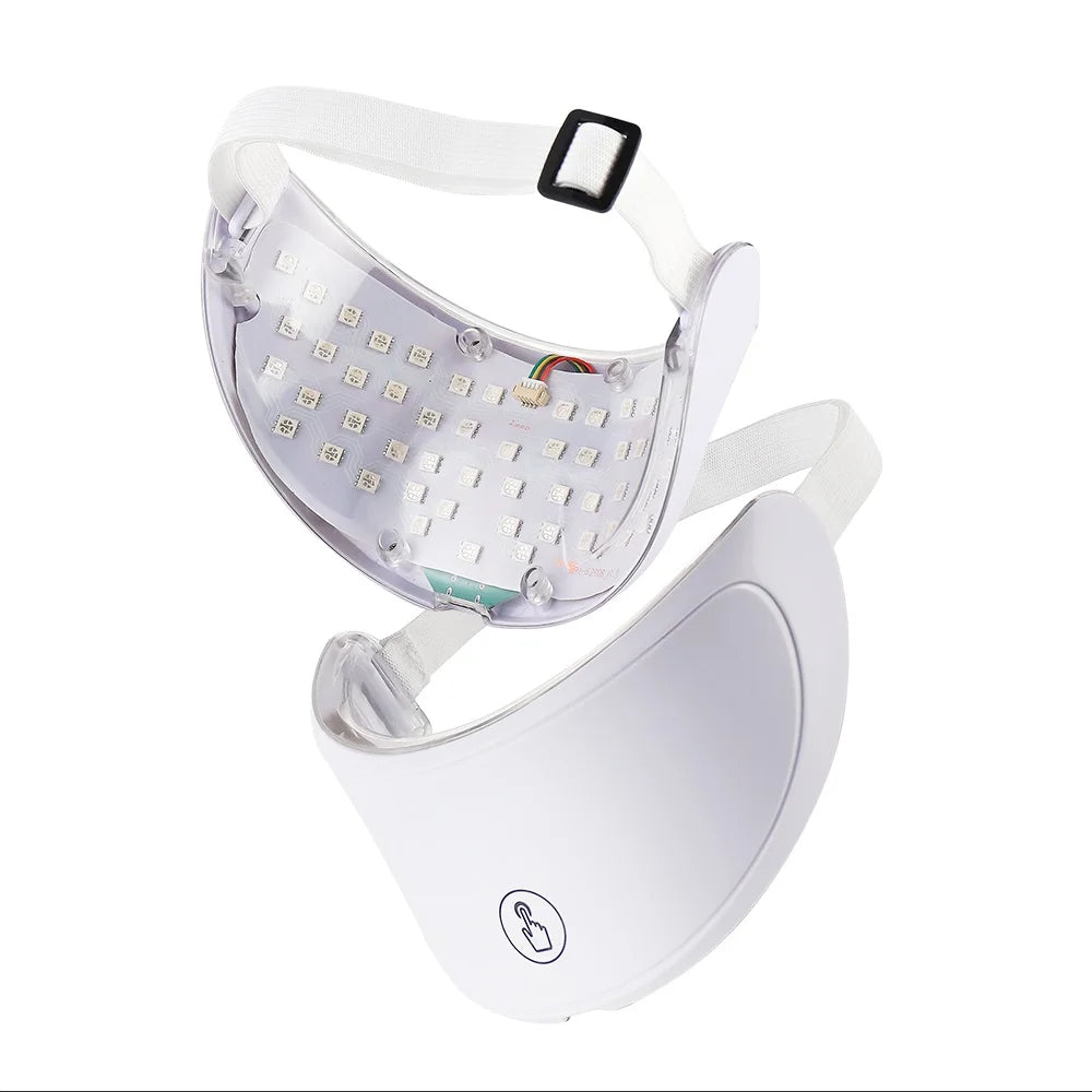 Masque à LED rechargeable 7 couleurs,  Masque de beauté, LED Rajeunissement de la peau, Masque de soins anti-rides