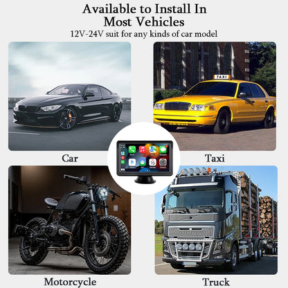 CarPlay Android Auto Autoradio Multimédia Lecteur Vidéo Écran Tactile Portable 7 Pouces Avec USB AUX Pour Caméra de Recul