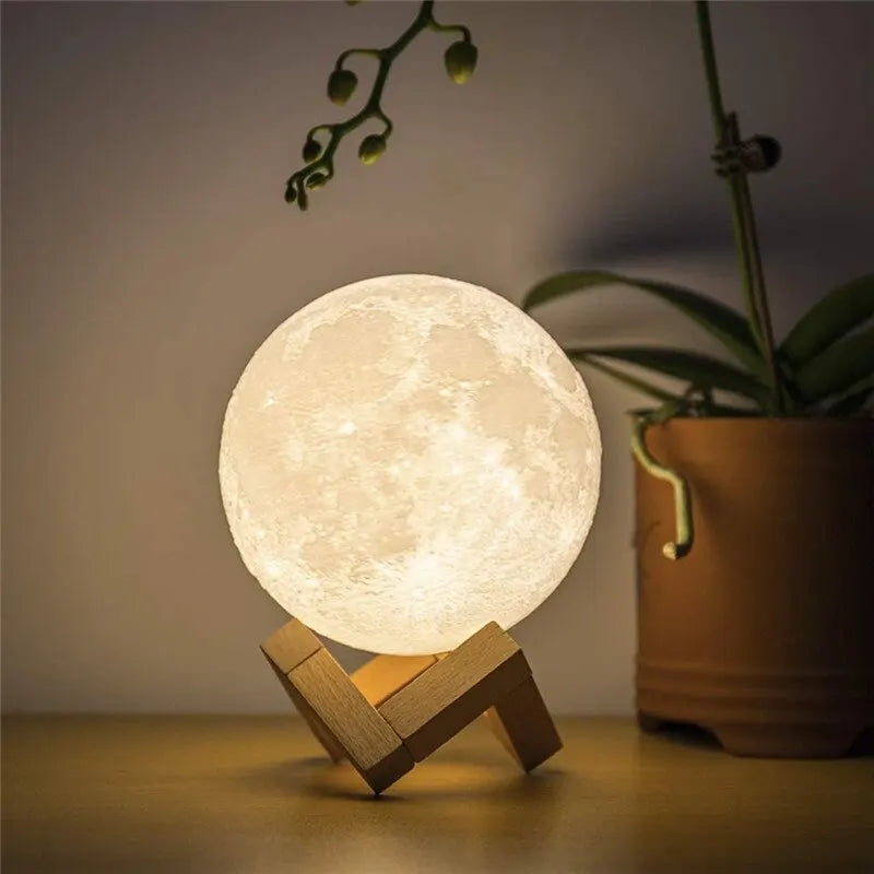 Lampe à LED lumière de lune, Lumière de galaxie, nuit de lune