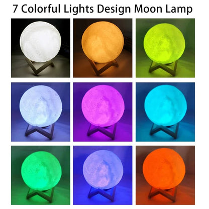 Lampe à LED lumière de lune, Lumière de galaxie, nuit de lune