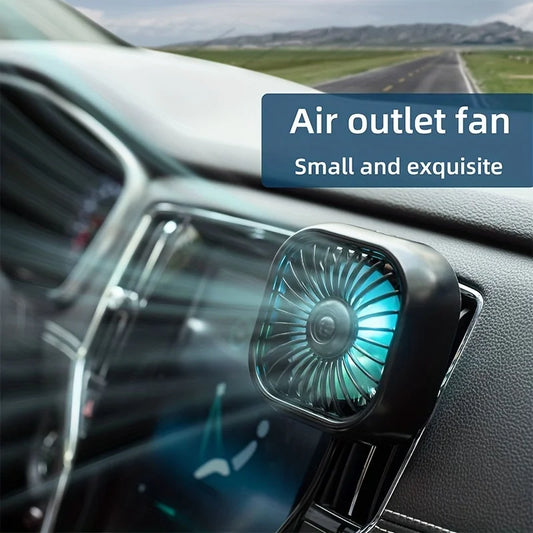 Mini ventilateur de voiture - Refroidissement rapide, économe en énergie, alimenté par USB - Portable, couleurs vives, installation facile