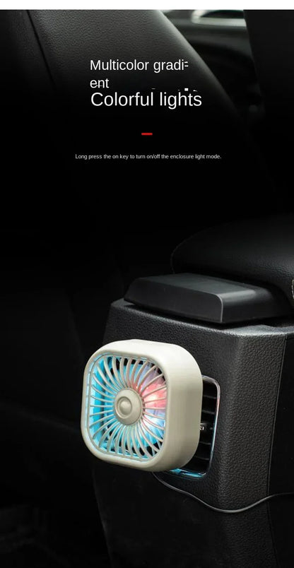 Mini ventilateur de voiture - Refroidissement rapide, économe en énergie, alimenté par USB - Portable, couleurs vives, installation facile
