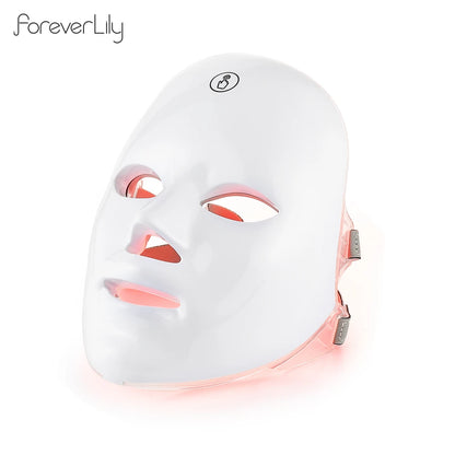 Masque à LED rechargeable 7 couleurs,  Masque de beauté, LED Rajeunissement de la peau, Masque de soins anti-rides