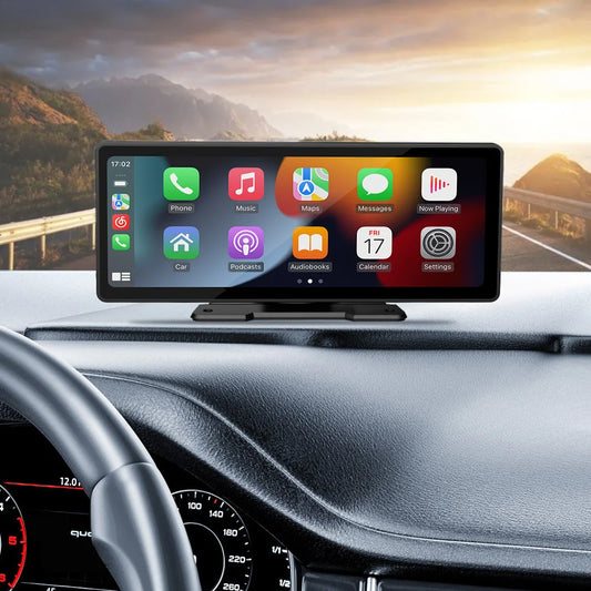 Système intelligent de voiture Android Auto CarPlay 10 pouces, écran de lecture sans fil, lecteur multimédia avec Bluetooth