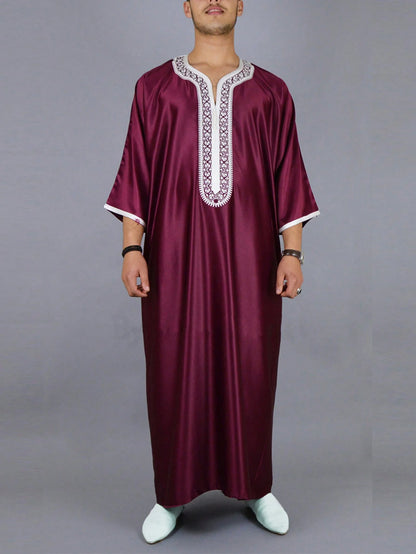 Caftan blanc brodé à manches courtes pour femme, vêtement islamique élégant pour l'été, nouvelle collection 2025