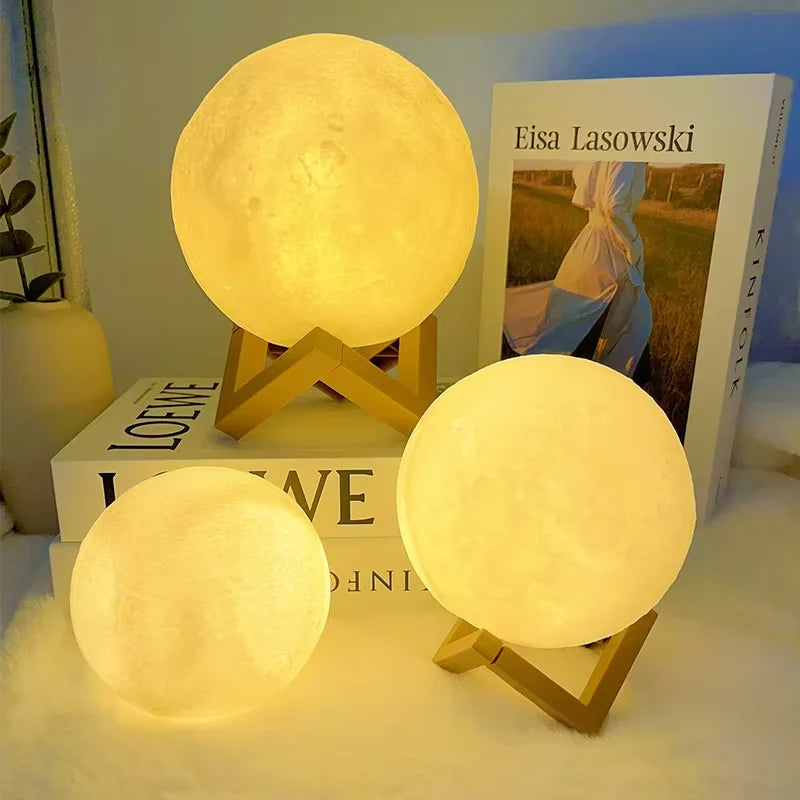 Lampe à LED lumière de lune, Lumière de galaxie, nuit de lune