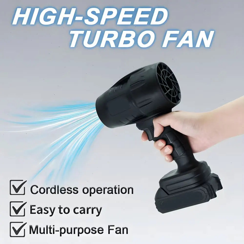 Souffleur d'air électrique sans fil puissant, ventilateur turbo pour nettoyer les feuilles mortes, la neige et le sable, outil électrique portatif (sans batterie)