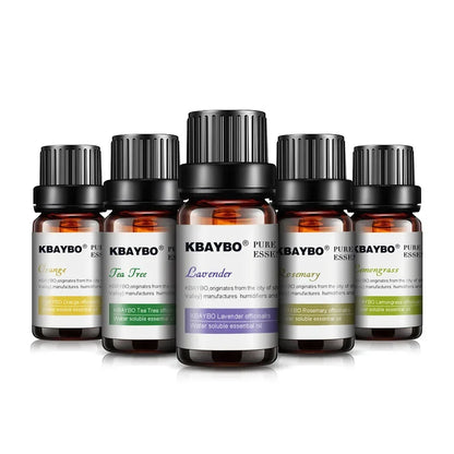 Huiles essentielles pour diffuseur, humidificateur d'huiles essentielles d'aromathérapie, 6 parfums : lavande, arbre à thé, romarin, citronnelle et orange