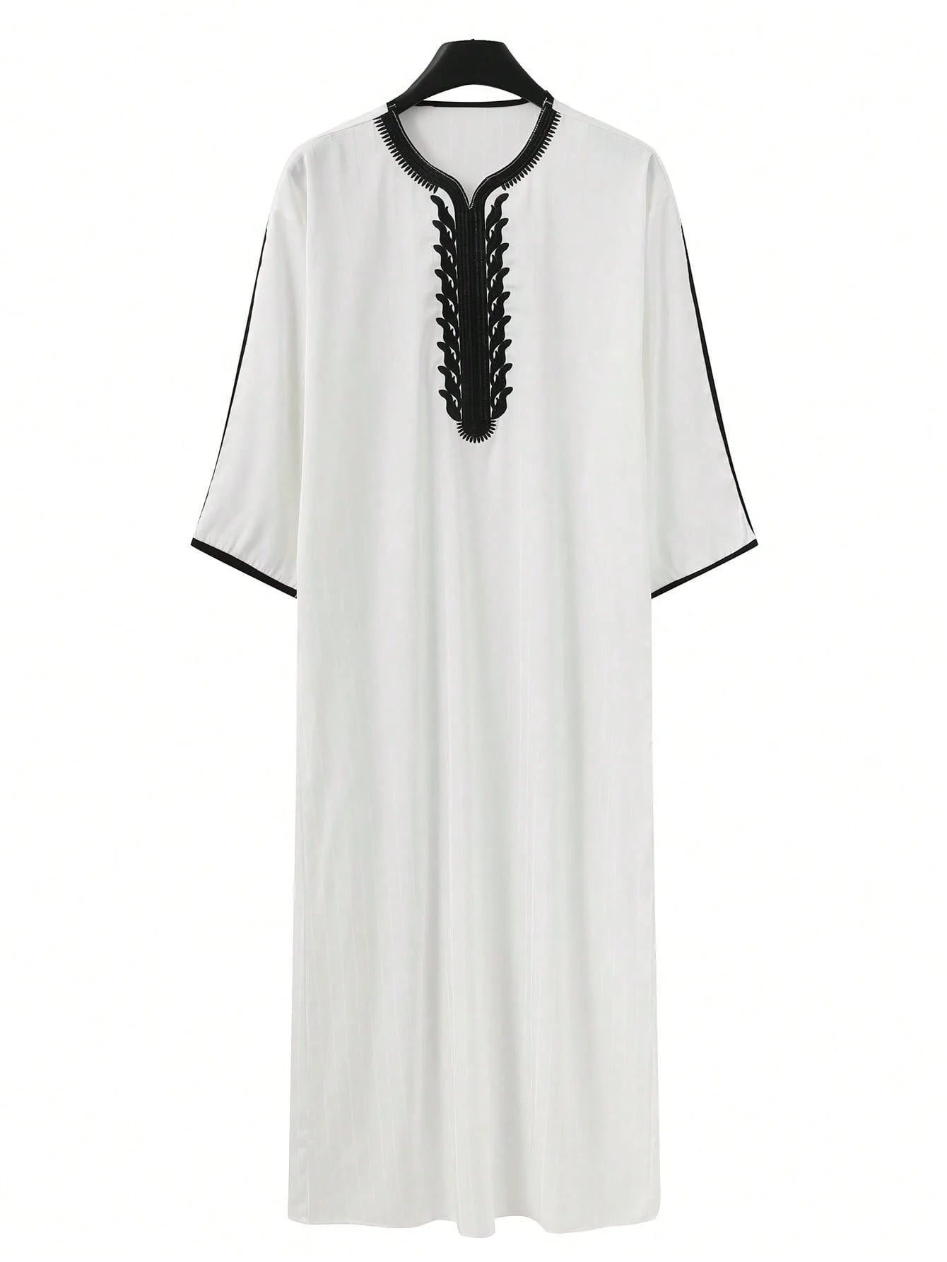 Caftan marocain brodé à la main pour homme, vêtement musulman ample et respirant, djellaba, abaya, thobe, caftan d'été