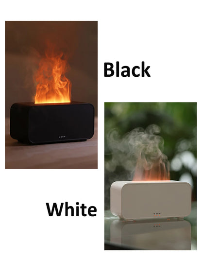 Humidificateur d'air aromatique, Diffuseur d'huiles essentielles, Humidificateur Mini flamme avec lumière LED
