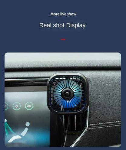 Mini ventilateur de voiture - Refroidissement rapide, économe en énergie, alimenté par USB - Portable, couleurs vives, installation facile