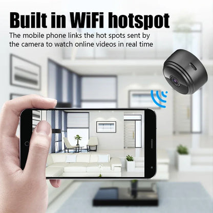Mini caméra WiFi sans fil, enregistreur vidéo et vocal, surveillance de sécurité, maison intelligente pour nourrissons et animaux domestiques