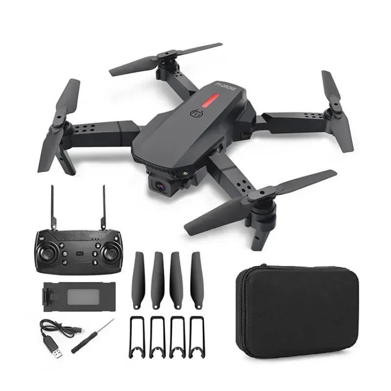 Nouveau drone quadricoptère E88 WIFI FPV 2025 avec caméra grand angle HD 4K, maintien en hauteur, quadricoptère RC pliable