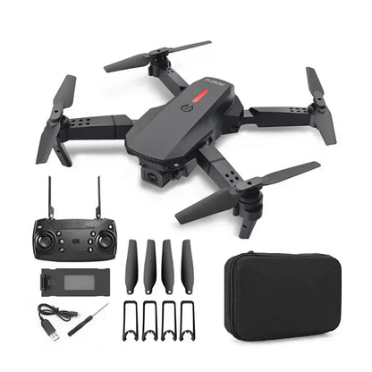 Nouveau drone quadricoptère E88 WIFI FPV 2025 avec caméra grand angle HD 4K, maintien en hauteur, quadricoptère RC pliable