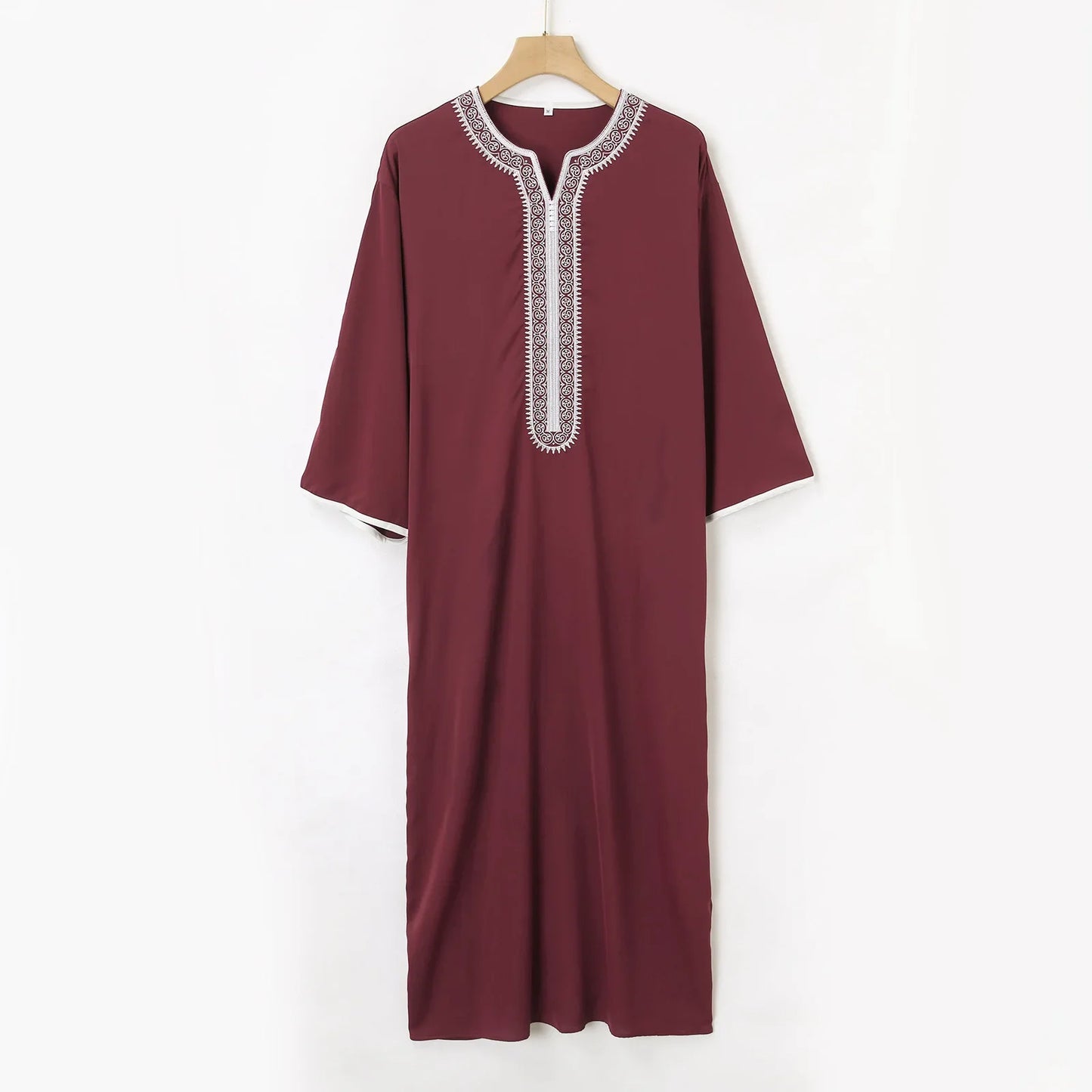 2025 Vêtements musulmans traditionnels pour hommes Eid Moyen-Orient Jubba Thobe Hommes Thobe Robes musulmanes arabes à manches courtes Cadeau pour mari