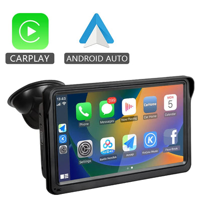 CarPlay Android Auto Autoradio Multimédia Lecteur Vidéo Écran Tactile Portable 7 Pouces Avec USB AUX Pour Caméra de Recul