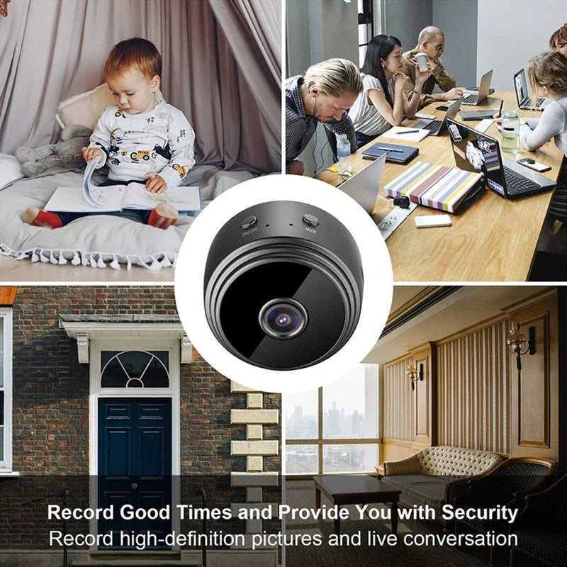 Mini caméra WiFi sans fil, enregistreur vidéo et vocal, surveillance de sécurité, maison intelligente pour nourrissons et animaux domestiques