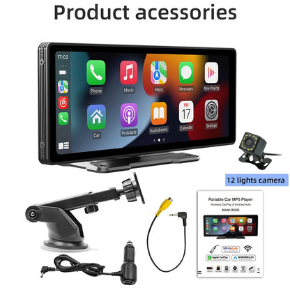 Système intelligent de voiture Android Auto CarPlay 10 pouces, écran de lecture sans fil, lecteur multimédia avec Bluetooth