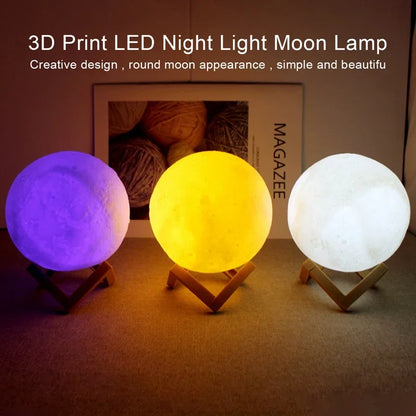 Lampe à LED lumière de lune, Lumière de galaxie, nuit de lune