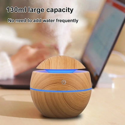 Humidificateur d'air électrique, diffuseur d'arômes en bois, humidificateur d'air ultrasonique, huile essentielle, aromathérapie, brumisateur frais pour chambre à coucher