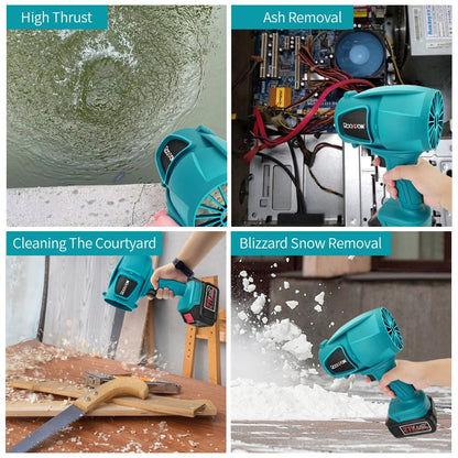 Souffleur électrique sans fil haute puissance, puissant, à main, pour enlever la poussière et la neige, turbine à feuilles, pour Makita 18 V-21 V, sans batterie